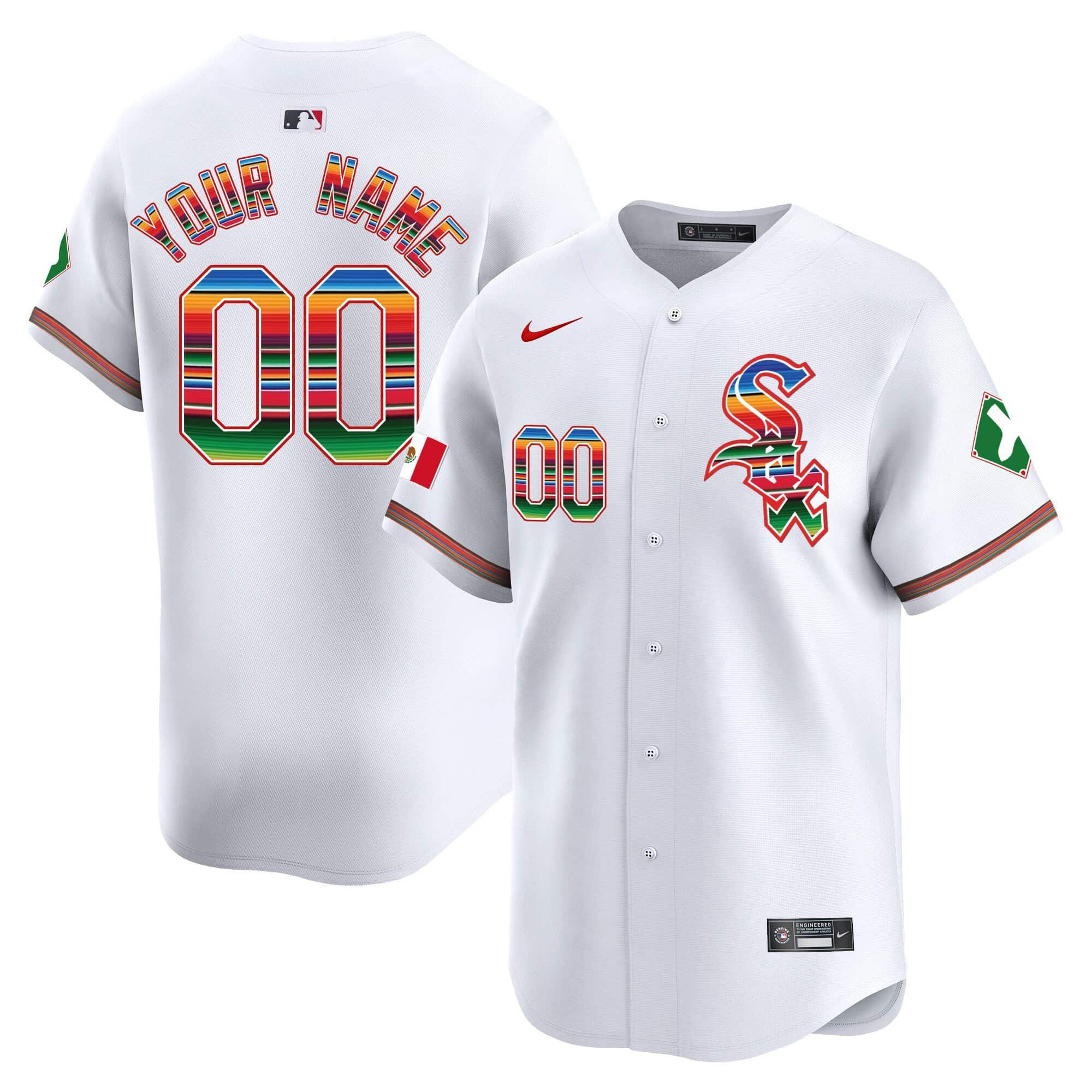 Men Chicago White Sox White Nike 2024 Mexico Vapor Premier Limited Custom MLB Jersey->customized mlb jersey->Custom Jersey